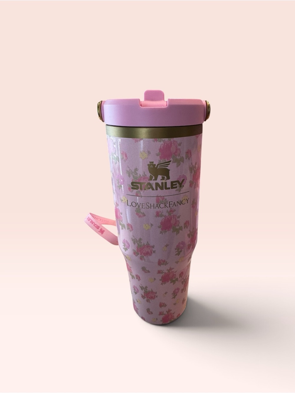 Stanley 1913 x LoveShackFancy IceFlow Flip Straw 30oz Tumbler 'Ibiza Sunset' NWT